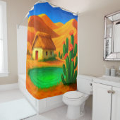 サボテン芸術 シャワーカーテン (インサイチュ)