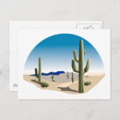 サボテン草原シーン ポストカード (正面/裏面)