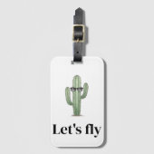 サボテン荷物タグ ラゲッジタグ (正面縦)