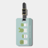 サボテン荷物タグ ラゲッジタグ (正面縦)
