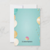 サボテン誕生日Joy:誕生日カード 招待状 (裏面)