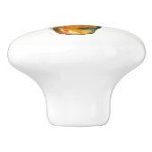 サボテン赤い緑の植物ボホ南西素朴西 セラミックノブ (側面)