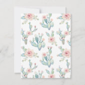 サボテン赤ちゃんシャワーサンキューカード サンキューカード (裏面)