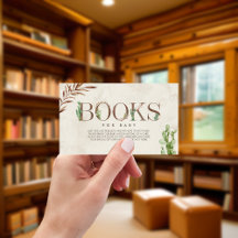 サボテン赤ちゃんシャワーブックリクエストエンクロージャカード