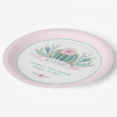 サボテン赤ちゃんシャワー紙プレート ペーパープレート (アングル)