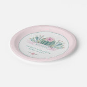 サボテン赤ちゃんシャワー紙プレート ペーパープレート (アングル)