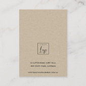 サボテン赤面プロテア葉スタッドイヤリングディスプレイB 名刺 (裏面)