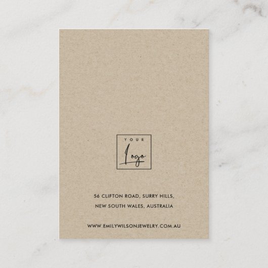 サボテン赤面プロテア葉スタッドイヤリングディスプレイB 名刺 (裏面)