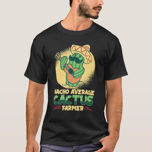 サボテン農家の達人 サボテン+多肉植物 ガーデナー Tシャツ (正面)