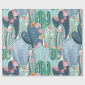 サボテン過負荷包装紙 ラッピングペーパー (フラット)