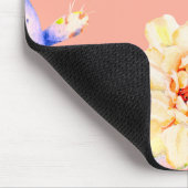 サボテン開花砂漠の花の水色ピーチパープル マウスパッド (コーナー)