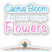 サボテン開花 シール (正面)