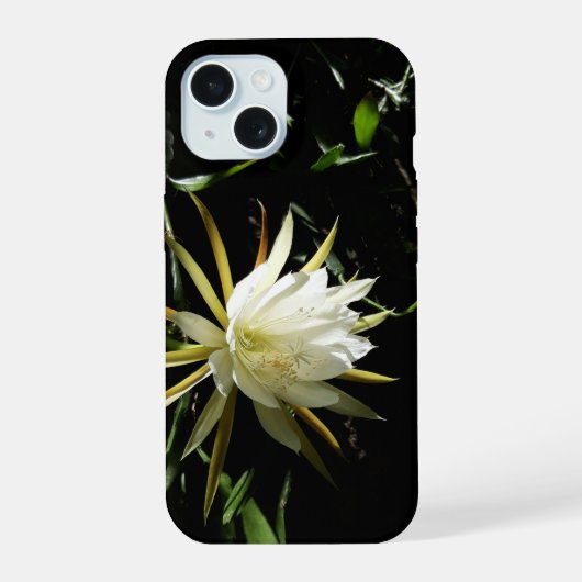 サボテン開花 iPhone 15ケース (裏面)