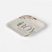 サボテン革ボーイベビーシャワー ペーパープレート (傾斜あり)