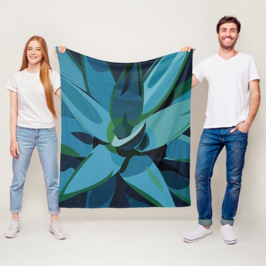 サボテン類の多肉類 フリースブランケット (インサイチュ)