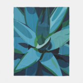 サボテン類の多肉類 フリースブランケット (正面)