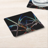 サボテン1コアステルカ スクエアペーパーコースター (アングル)