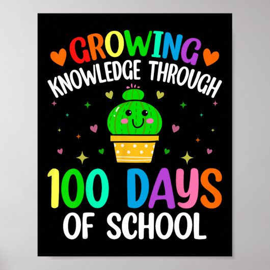 サボテン100日のSchoooを通じて知識を増やす ポスター (正面)
