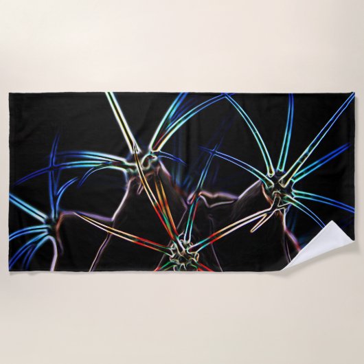 サボテン1 btcna ビーチタオル (正面)