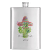 サボテン アート ヒゲ ハット フィエスタ オリジナル AZ テキスト ファン フラスク (正面)