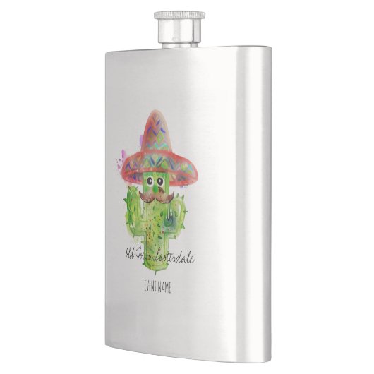 サボテン アート ヒゲ ハット フィエスタ オリジナル AZ テキスト ファン フラスク (左)