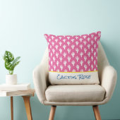 サボテン カクタス パターン モダン デザート ネーム ピンク クッション (椅子)