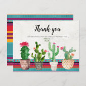 サボテン カップルシャワー 感謝カード (正面/裏面)