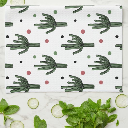 サボテン キッチンタオル (折り畳み)