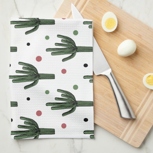 サボテン キッチンタオル (四つ折り)