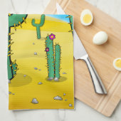 サボテン キッチンタオル (四つ折り)