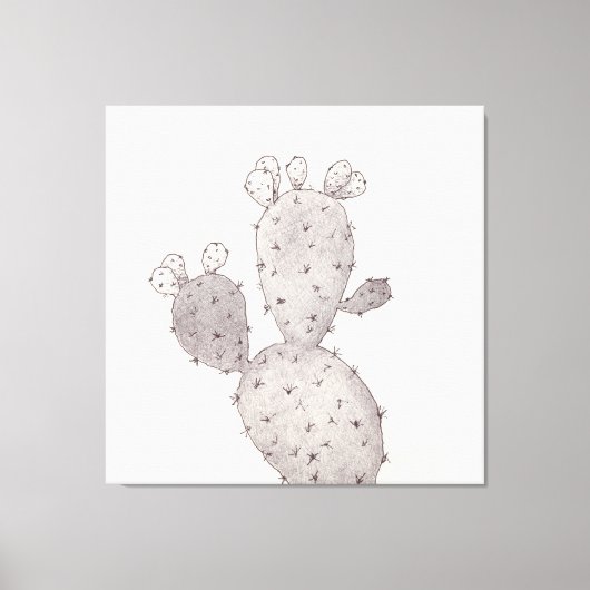 サボテン キャンバスプリント (正面)