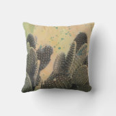 サボテン |グリーン（ばちゃばちゃ）跳ねる クッション (裏面)
