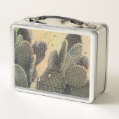 サボテン |グリーン（ばちゃばちゃ）跳ねる メタルランチボックス (裏面)