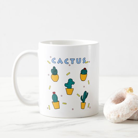 サボテン コーヒーマグカップ (ドーナツ)