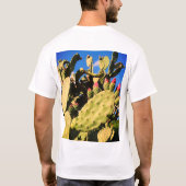 サボテン サボテンの植物 Tシャツ (裏面)