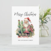 サボテン・サンタメリークリスマス シーズンカード (スタンド正面)