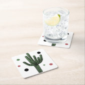 サボテン スクエアペーパーコースター (インサイチュ)