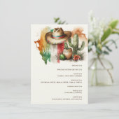 サボテン、ソンブレロ・フィエスタパーティー。メキシコ料理カフェ メニュー (スタンド正面)