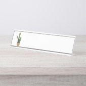 サボテン デスクネームプレート (正面)