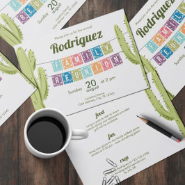 サボテン&パペルピカドガーランドテキサス州ファミリー懇親会 招待状