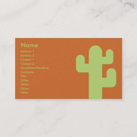 サボテン-ビジネス 名刺 (正面)