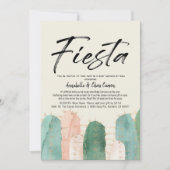 サボテン・フィエスタピンクベビーシャワーバイメール 招待状 (正面)