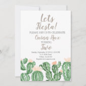サボテン・フィエスタ多肉誕生日パーティー招待状 招待状 (正面)