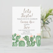 サボテン・フィエスタ多肉誕生日パーティー招待状 招待状 (スタンド正面)