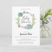 サボテン、フェスタのベビーシャワー 招待状 (スタンド正面)