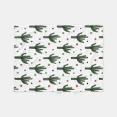 サボテン フリースブランケット (正面(横))