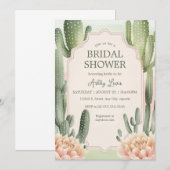 サボテン　ボヘミア　ロマンス　ウェディング　インビテ　多肉植物 招待状 (正面/裏面)