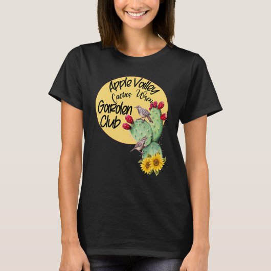 サボテン ミソサザイ ガーデン Tシャツ (正面)