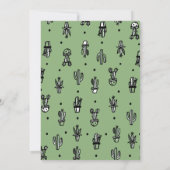 サボテン&ラマ男の赤ちゃんシャワーフィエスタ招待状 招待状 (裏面)