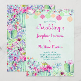 サボテン ランタン フィエスタ ウェディング 招待状